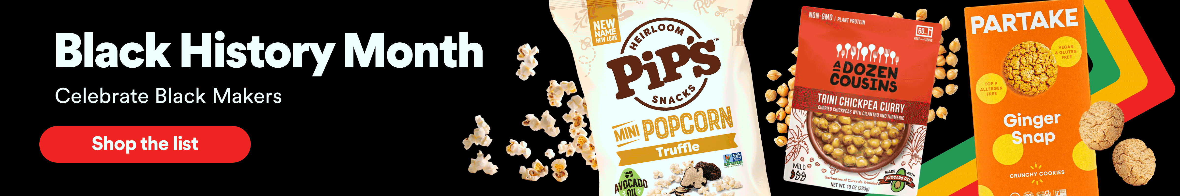 Black History Month. Celebrate Black Makers. Shop the list