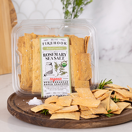 Firehook Organic Mediterranean Baked Crackers, Rosemary Sea Salt, image 2 of 2 slides