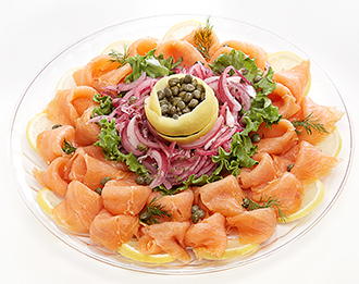 FreshDirect Smoked Salmon Hors d'Oeuvres Platter (without Bread)