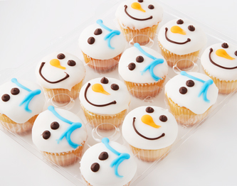 FreshDirect Snowman Cupcake Platter