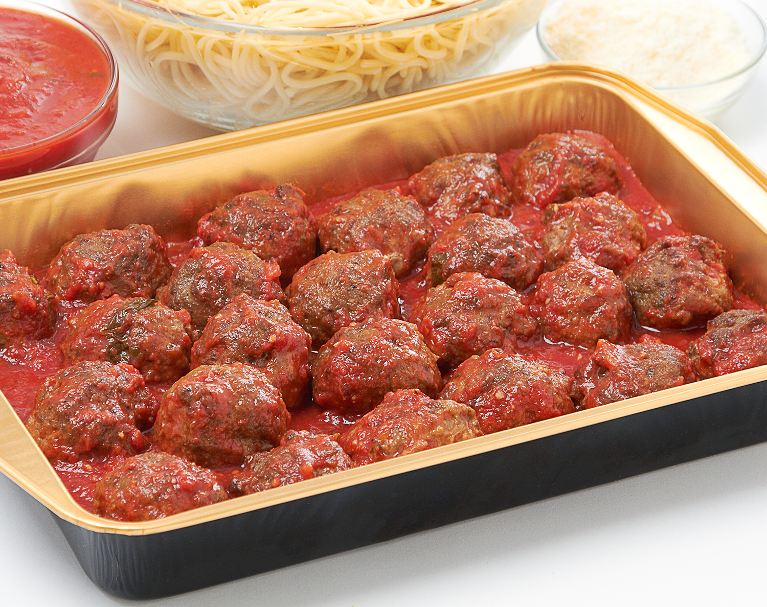FreshDirect Beef Meatballs w/ Spaghetti and Tomato Sauce