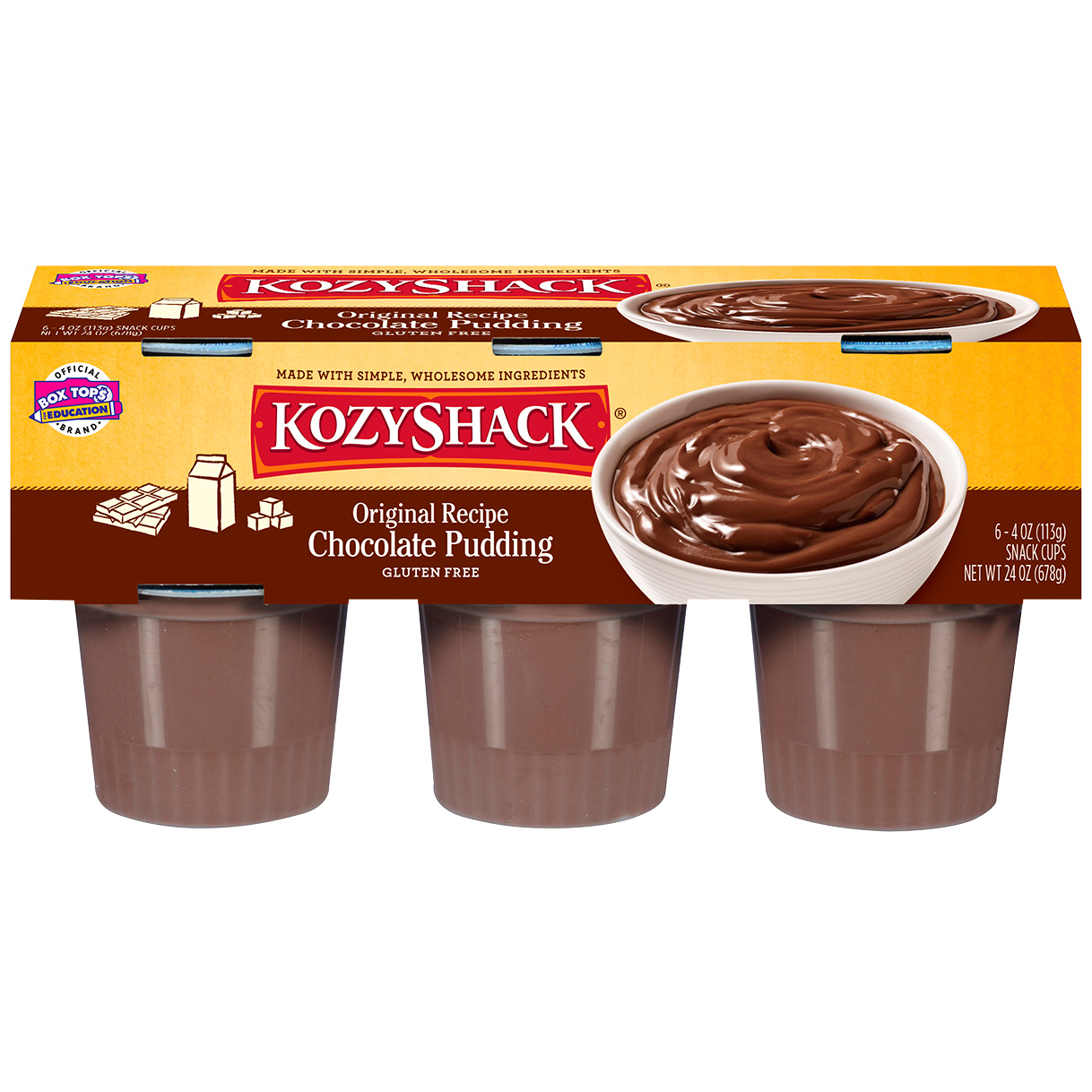 Kozy Shack Chocolate Pudding Snack Cups