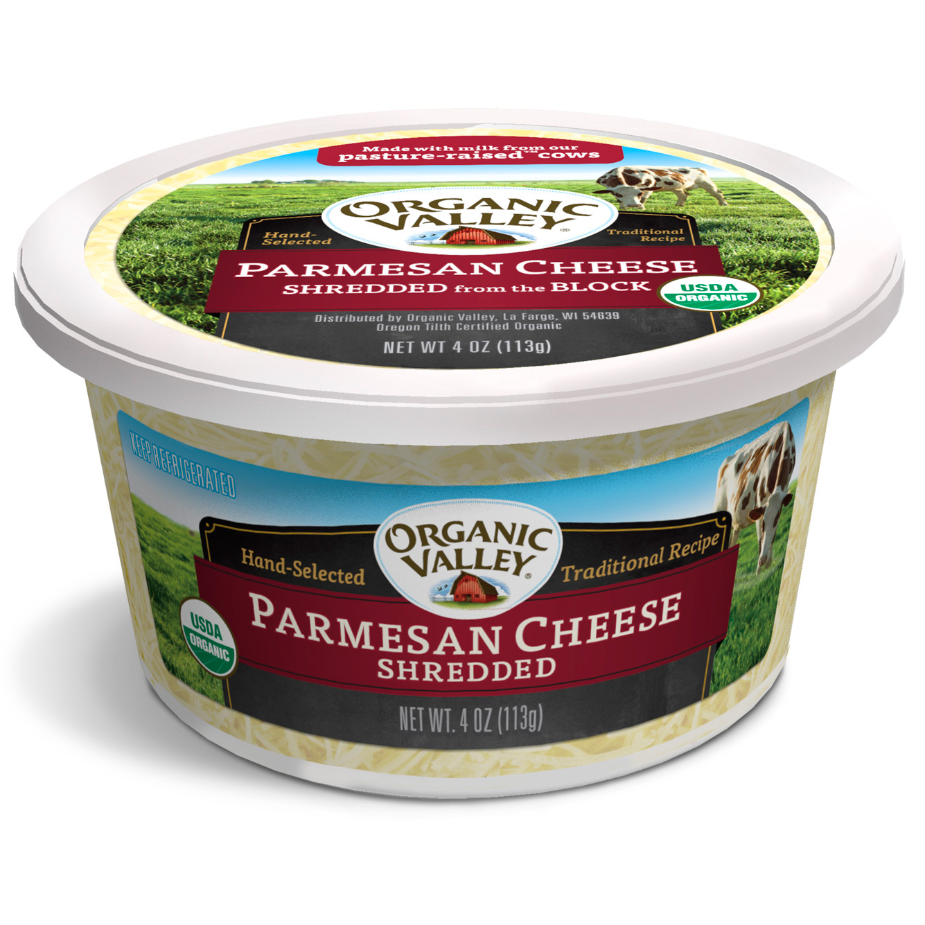 Organic Valley Shredded Italian Parmesan Cheese