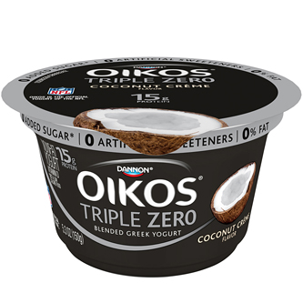 Dannon Oikos Triple Zero Greek Nonfat Yogurt, Coconut Crème