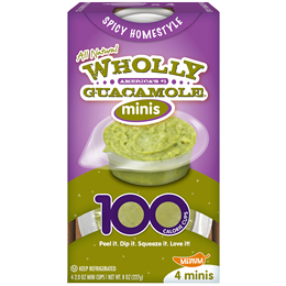 Wholly Guacamole Spicy Homestyle Snack Packs