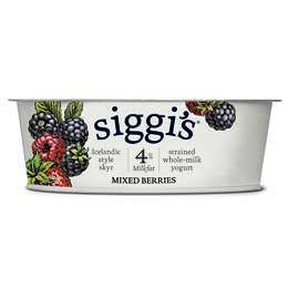 Siggi's Skyr Icelandic-Style Strained 4% Whole Milk Yogurt, Mixed Berries