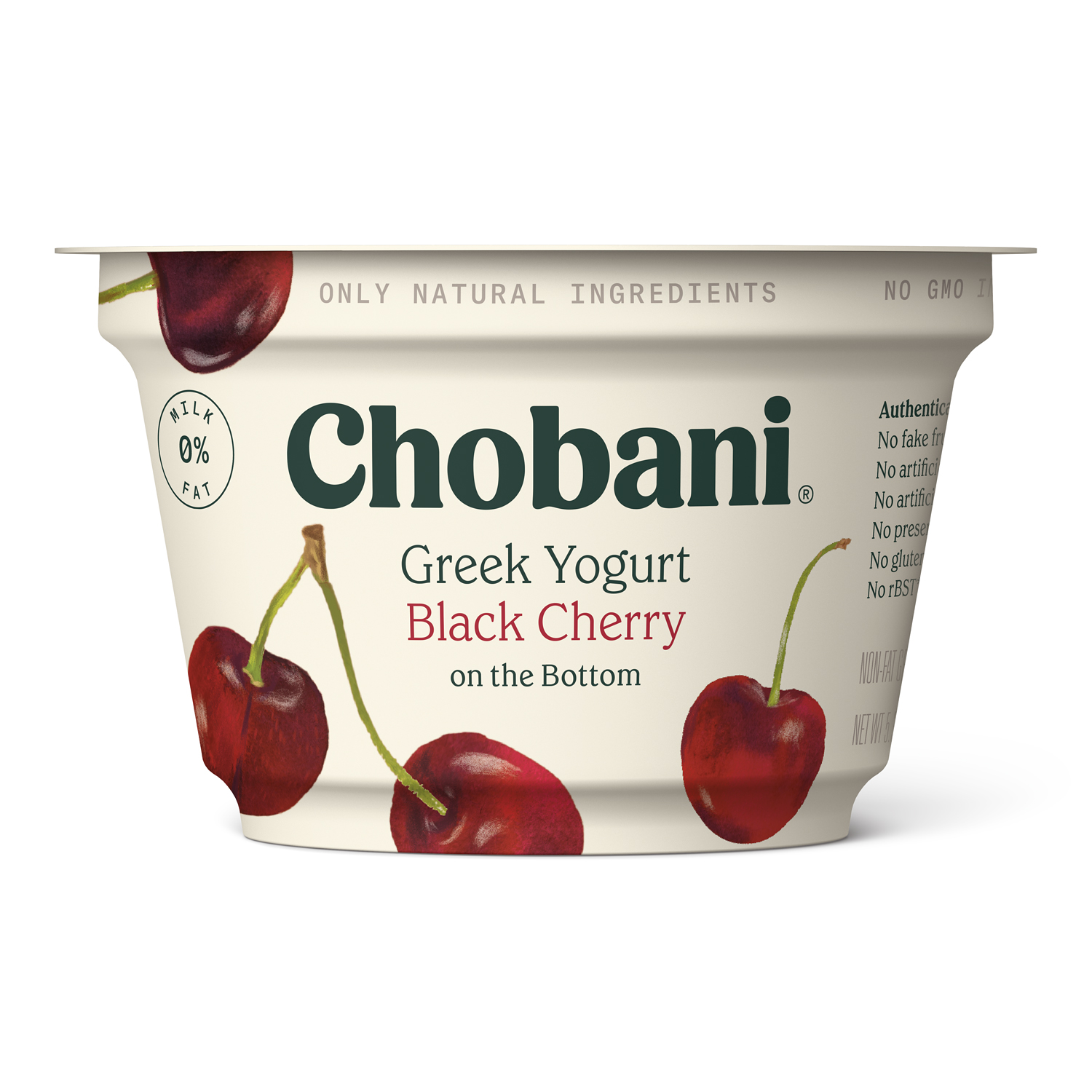 Chobani Non-Fat Greek Yogurt, Black Cherry on the Bottom