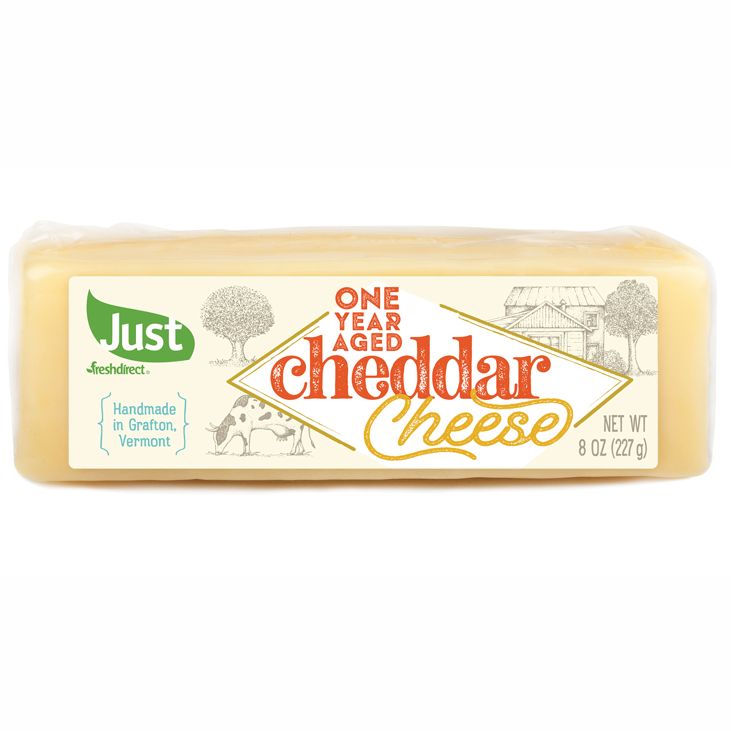 Just FreshDirect Local Cheddar Cheese, 1 Year Aged, image 1 of 2 slides