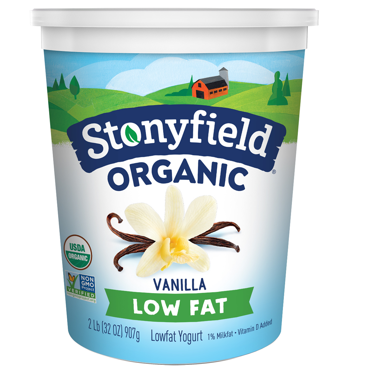 Stonyfield Organic Smooth and Creamy Lowfat Yogurt, Vanilla