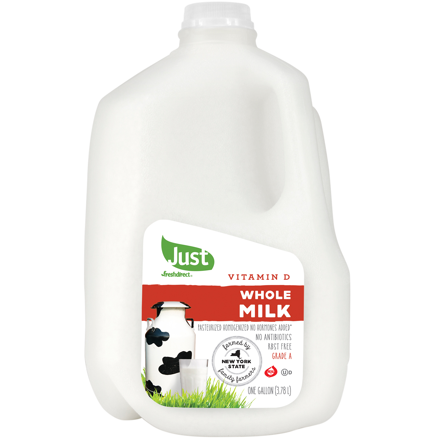 Just FreshDirect Whole Milk, Plastic Bottle