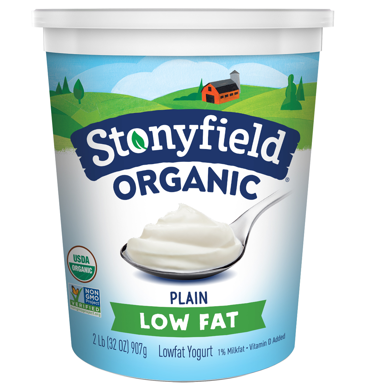Stonyfield Organic Smooth and Creamy Lowfat Yogurt, Plain