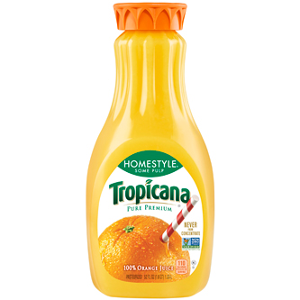 Tropicana Pure Premium Orange Juice - Some Pulp, Plastic Bottle