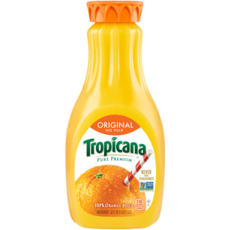 Tropicana Pure Premium Orange Juice Original - No Pulp, Plastic Bottle