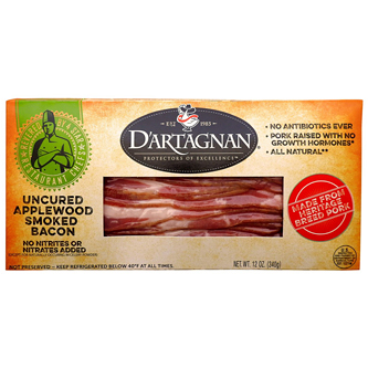 D'Artagnan Uncured Applewood Smoked Bacon