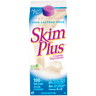 Skim Plus Lactose-Free Milk, Carton