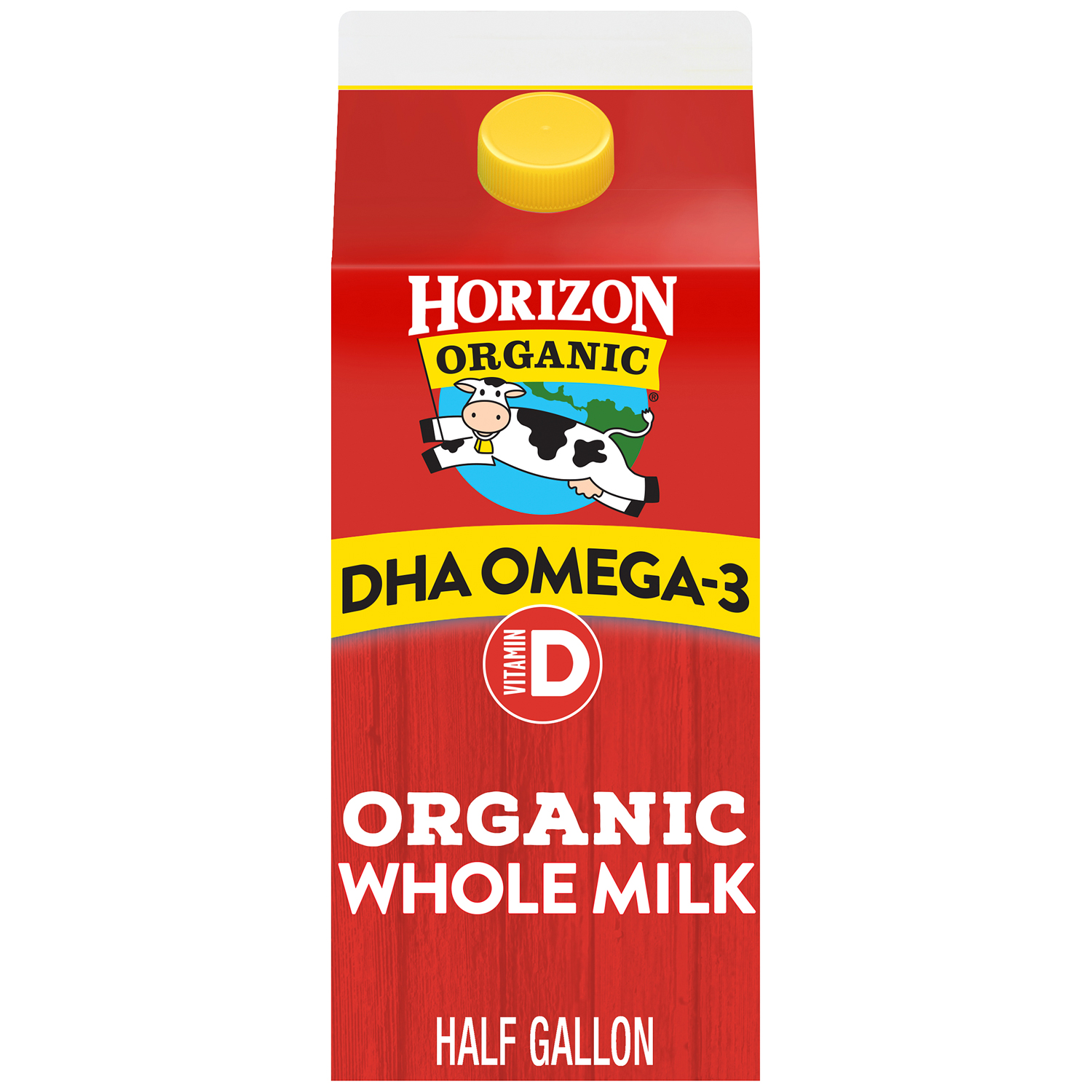 Horizon Organic Whole Milk with DHA Omega-3 and Vitamin D, Carton