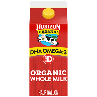 Horizon Organic Whole Milk with DHA Omega-3 and Vitamin D, Carton