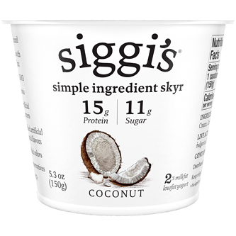 Siggi's Skyr Simple Ingredient Icelandic-Style Strained 2% Low-Fat Yogurt, Coconut