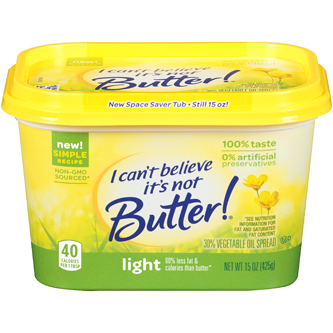 I Can't Believe It's Not Butter Light Vegetable Oil Spread