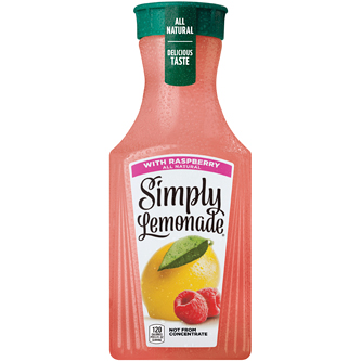 Simply All Natural Lemonade with Raspberry, Plastic Bottle