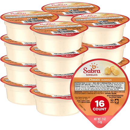 Sabra Hummus Singles, Classic, Case, image 2 of 2 slides