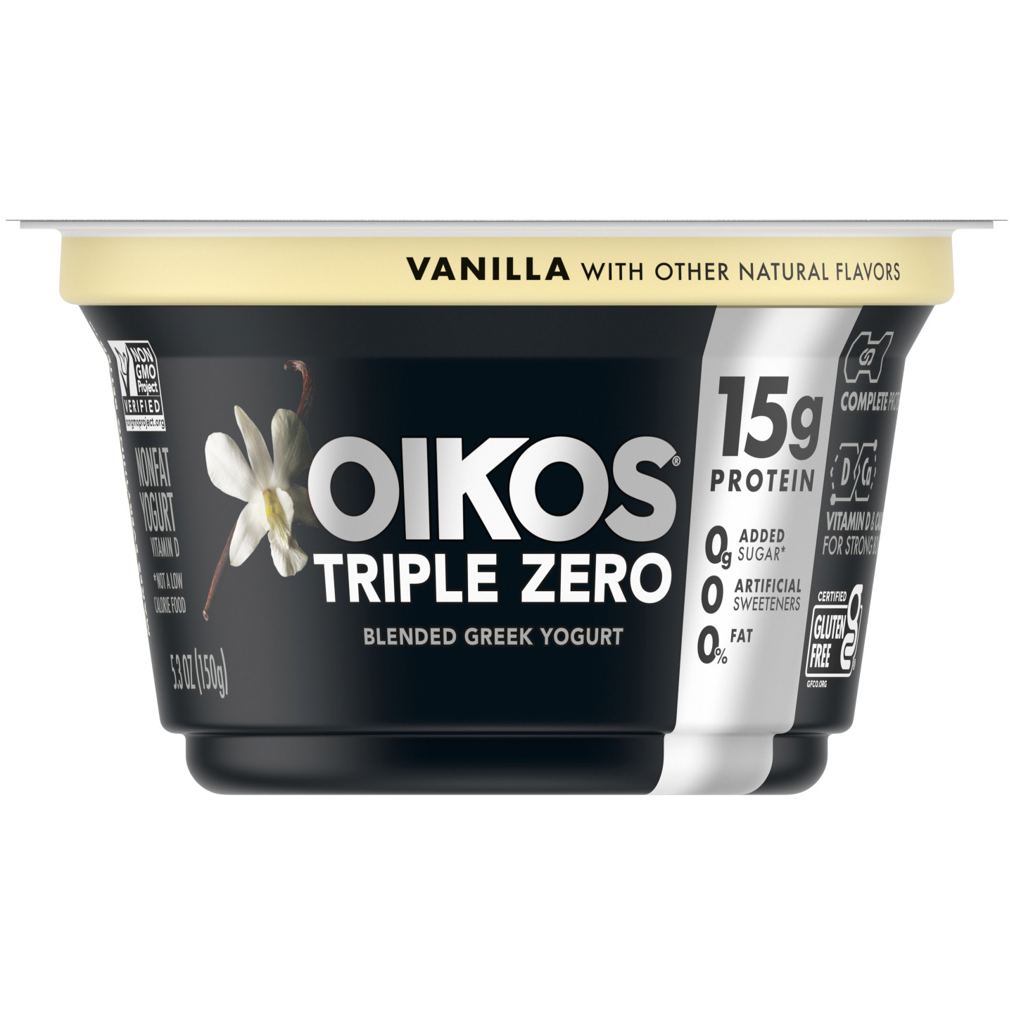 Dannon Oikos Triple Zero Greek Nonfat Yogurt, Vanilla