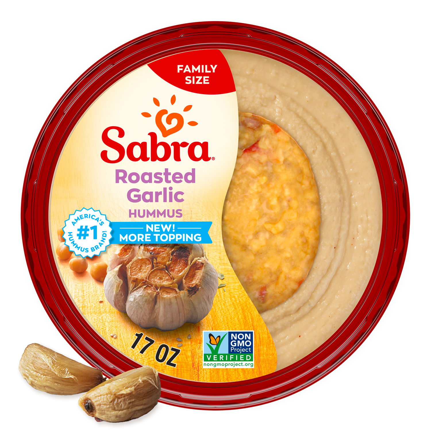 Sabra Hummus, Roasted Garlic, Family Size