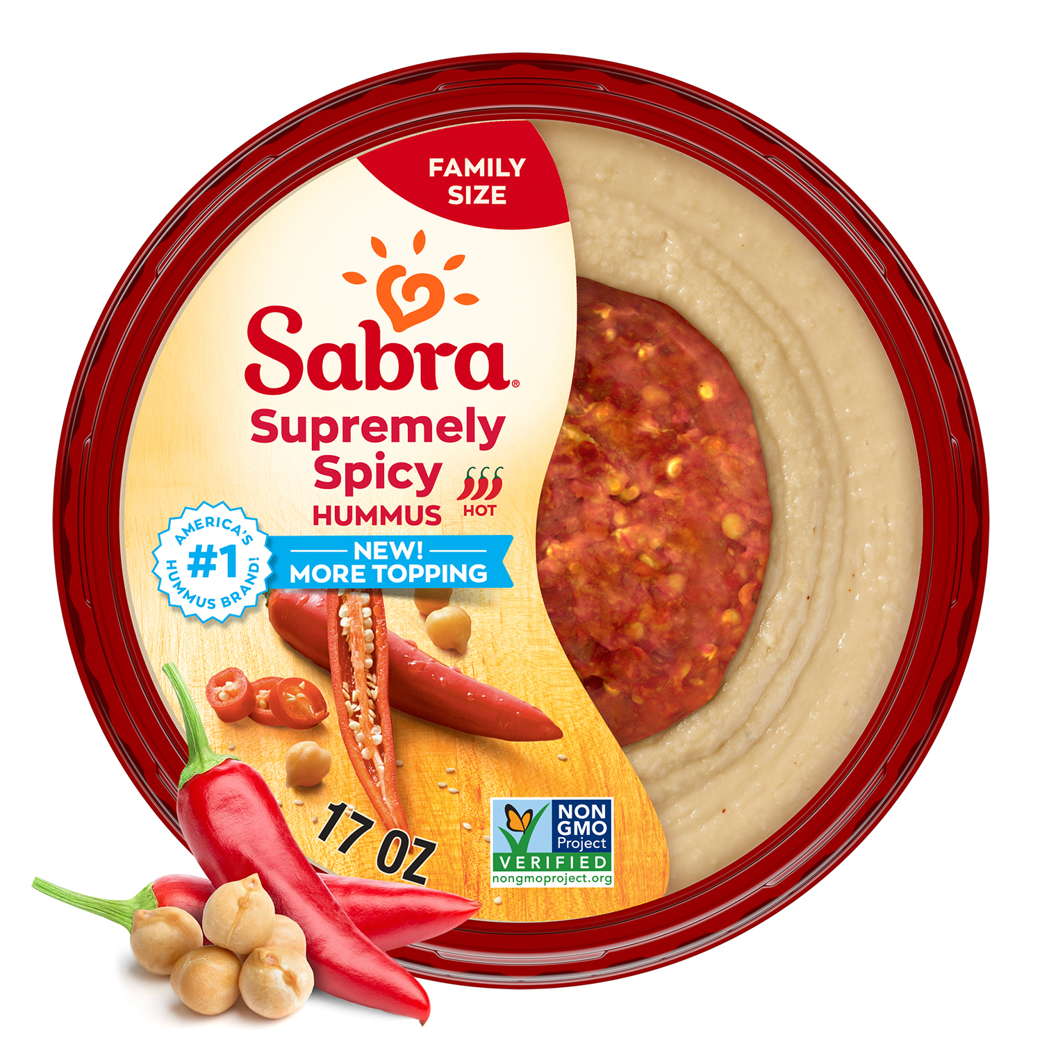 Sabra Hummus, Supremely Spicy, Family Size