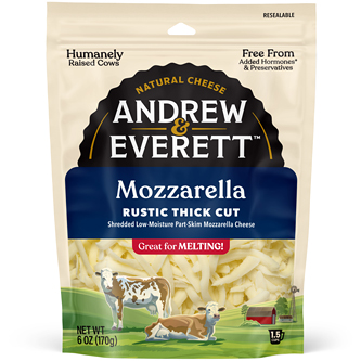 Andrew & Everett Rustic Thick Cut Shredded Mozzarella