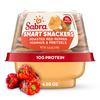 Sabra Snackers, Roasted Red Pepper Hummus & Pretzels
