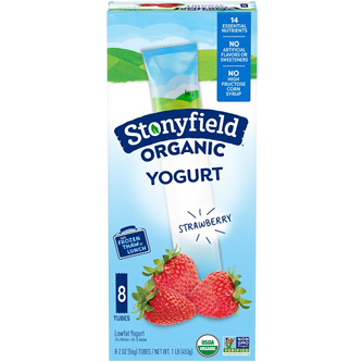 Stonyfield Organic Kids Lowfat Yogurt Tubes, Strawberry