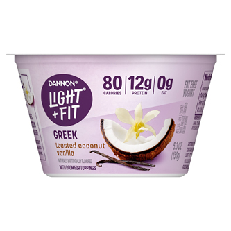 Dannon Light & Fit Nonfat Greek Yogurt, Toasted Coconut Vanilla