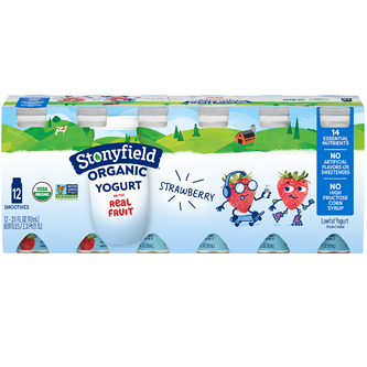 Stonyfield Organic Kids Yogurt Smoothies, Strawberry