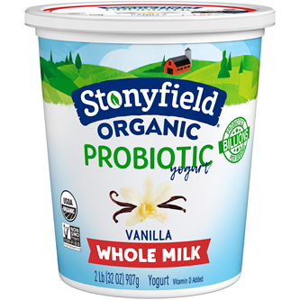 Stonyfield Organic Whole Milk Probiotic Yogurt, Vanilla