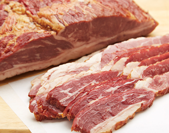 FreshDirect Hickory Smoked Beef Brisket Bacon, Cut to Order