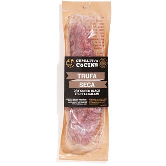 Charlito's Cocina Dry Cured Black Truffle Sausage, Trufa Seca 