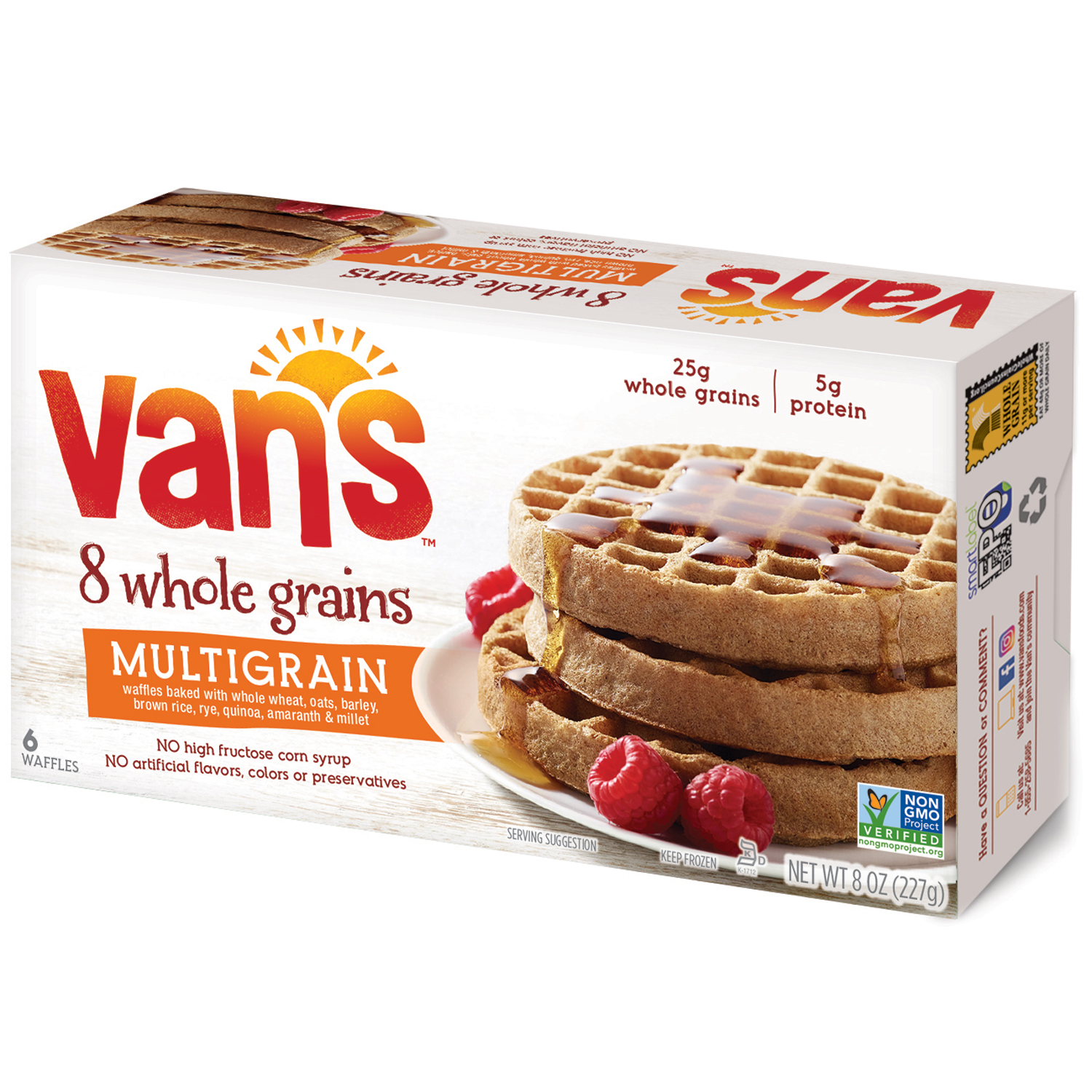 Van's 8 Whole Grains Waffles, Multigrain