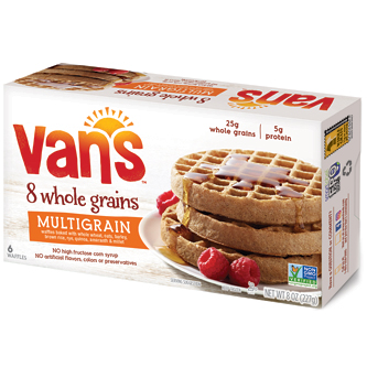 Van's 8 Whole Grains Waffles, Multigrain