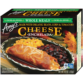 Amy's Whole Meals, Cheese Enchilada, Frozen