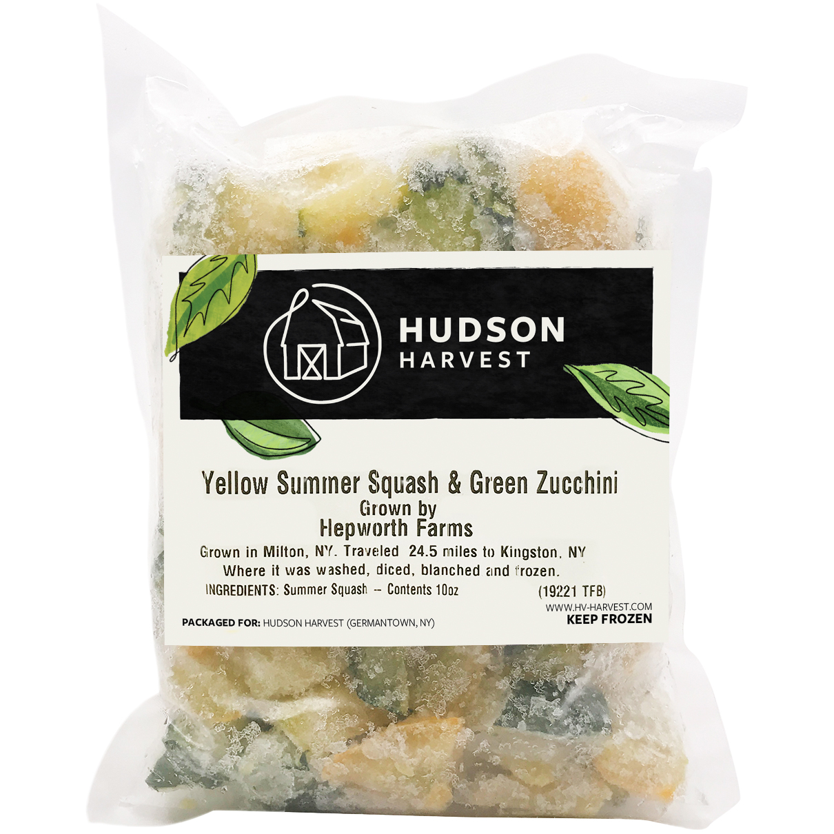 Hudson Harvest Yellow Summer Squash and Green Zucchini, Frozen