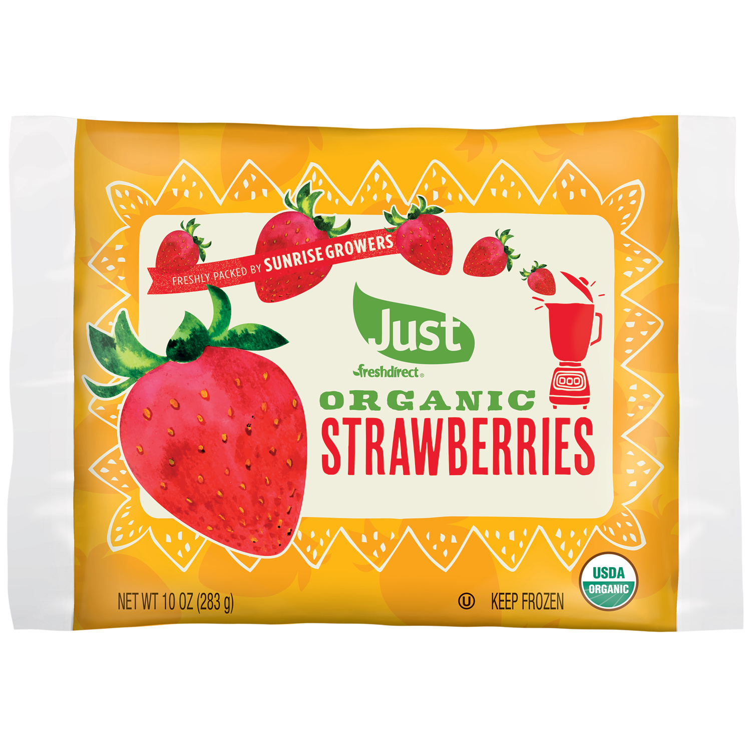 Just FreshDirect Organic Frozen Fruit, Strawberries