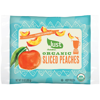 Just FreshDirect Organic Frozen Fruit, Sliced Peaches
