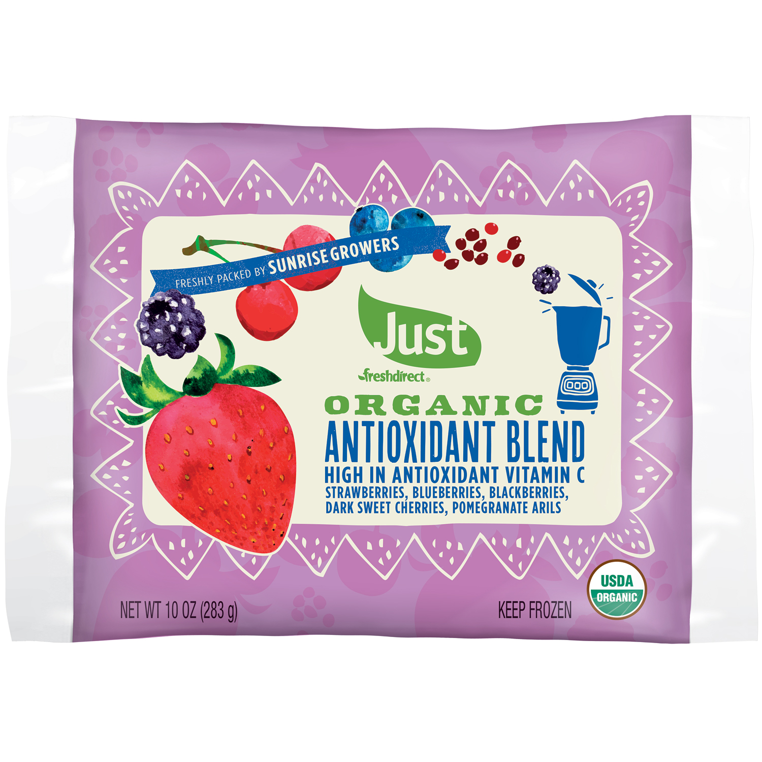 Just FreshDirect Organic Frozen Fruit, Antioxidant Blend
