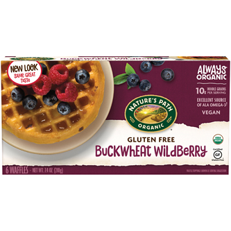 Nature's Path Gluten-Free Buckwheat Waffles, Wildberry