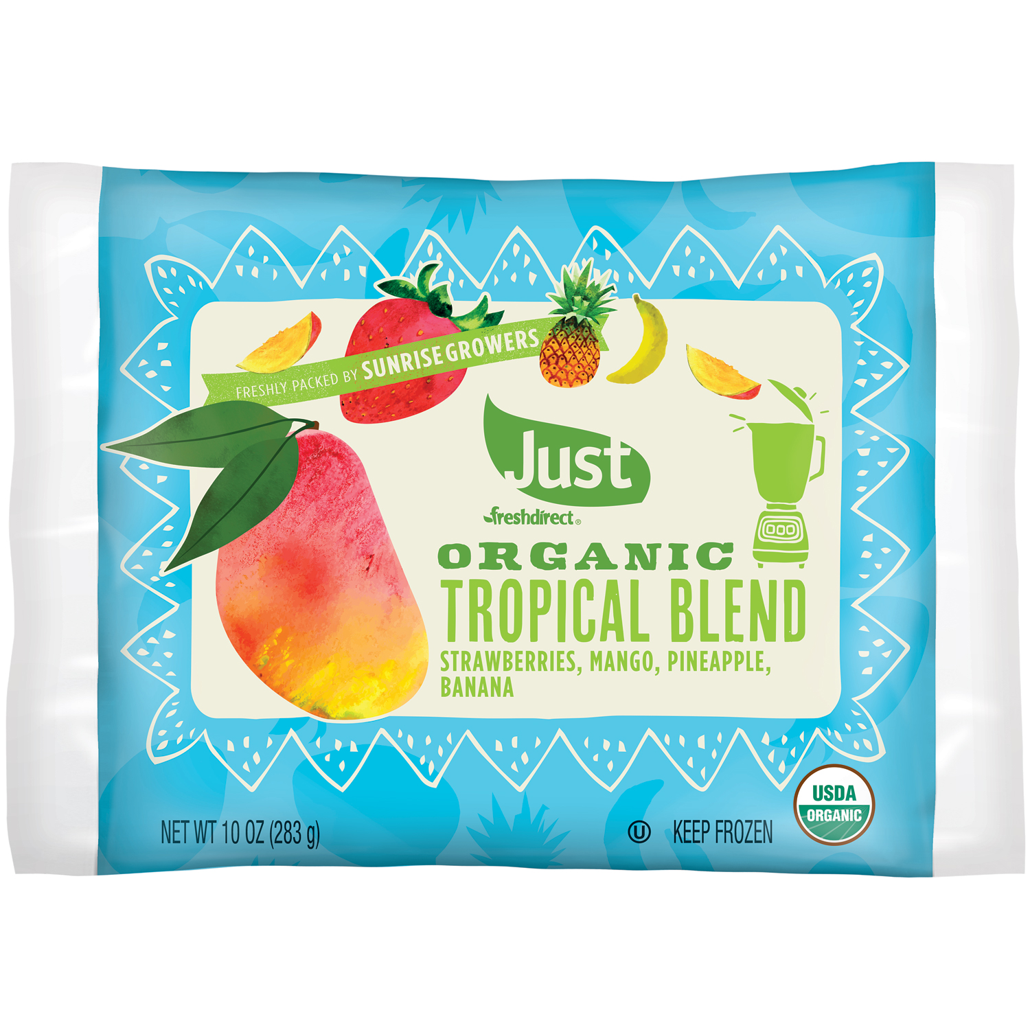 Just FreshDirect Organic Frozen Fruit, Tropical Blend