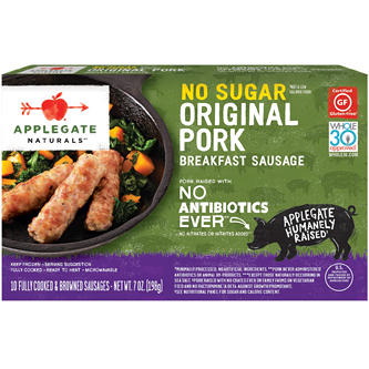 Applegate Naturals No Sugar Breakfast Sausage, Original Pork
