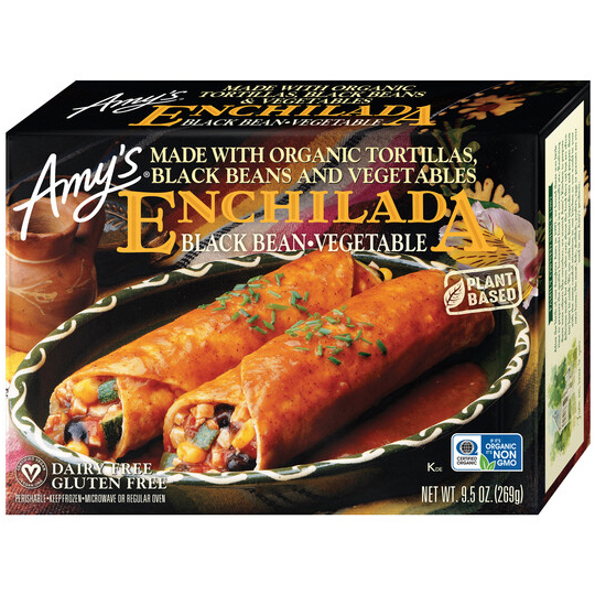 Amy's Enchilada, Black Bean Vegetable, Frozen