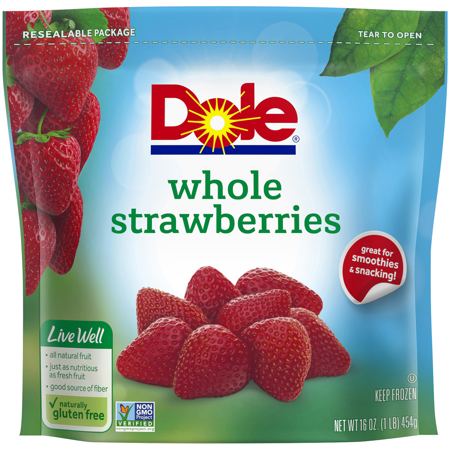 Dole Whole Strawberries, Frozen