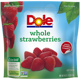 Dole Whole Strawberries, Frozen