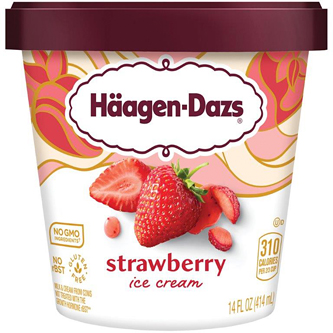 Haagen-Dazs Ice Cream, Strawberry 